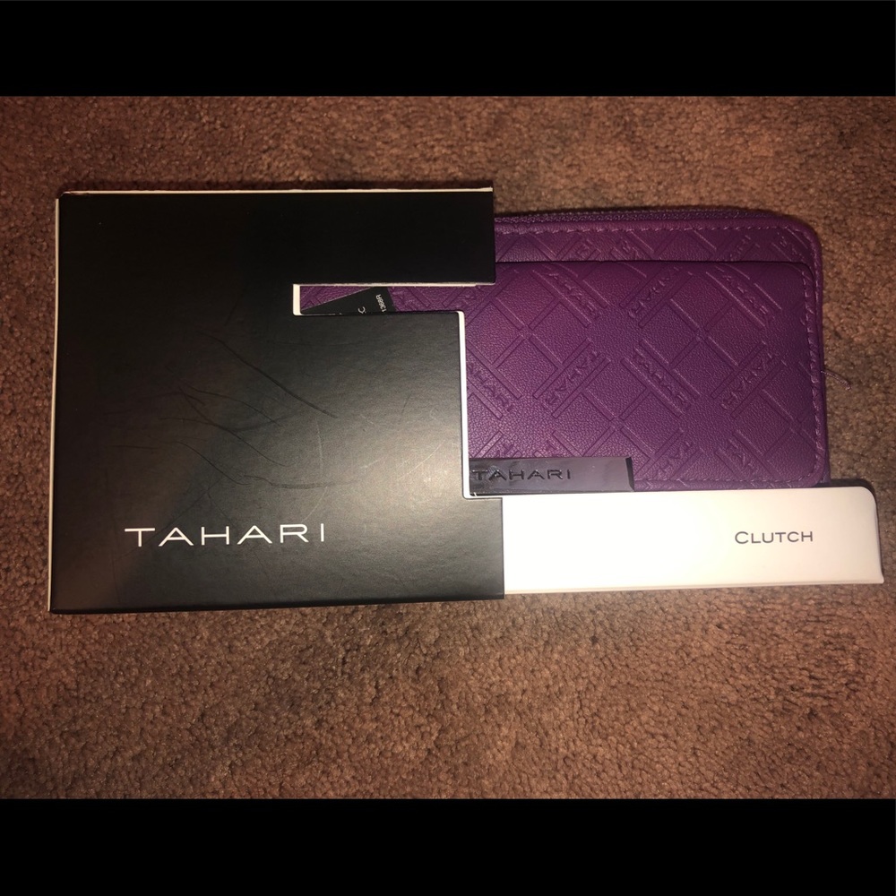 Tahari Plum Clutch